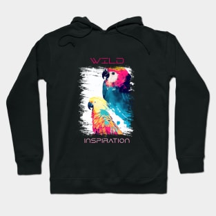 Parrot Bird Wild Nature Animal Colors Art Painting Hoodie